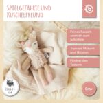 Bieco Kuscheltier Reh Ella mit Rassel | Baby Kuscheltier ab 0 Monate Stofftier Baby Plüschtierentier – Bild 7