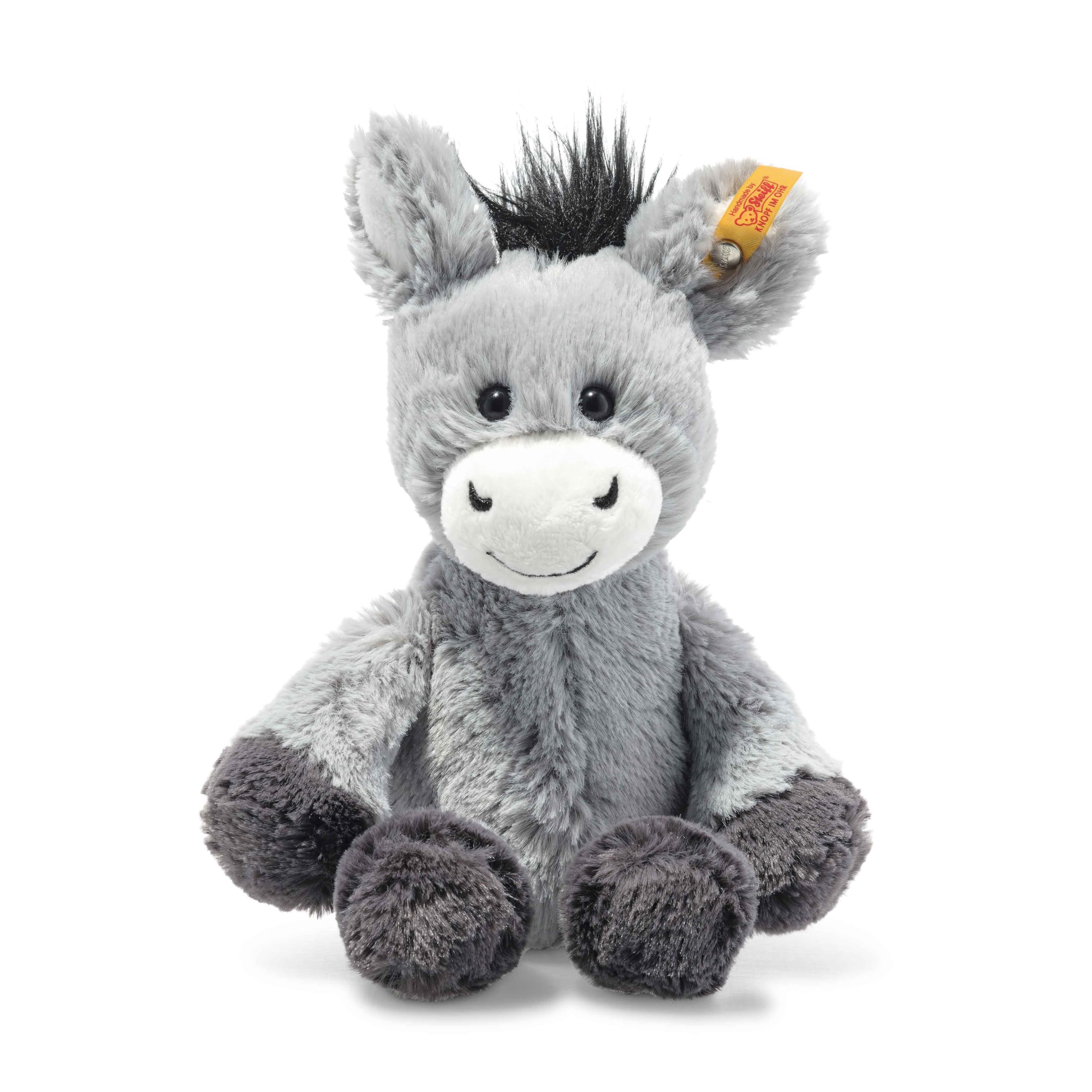 81hRleeSsUL Steiff Kuscheltier Dinkie Esel, Süßes Stofftier mit Kunststoffaugen, Kinder, Jungen & Mädchen, Friends, Plüschtie – Bild 1